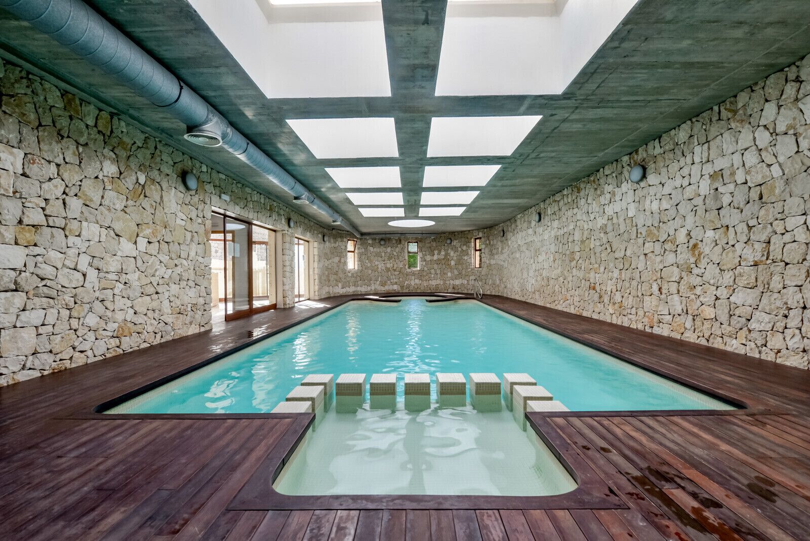 Indoor pool, a heated pool