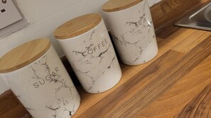 Apartment | Private kitchen | Fridge, microwave, oven, stovetop