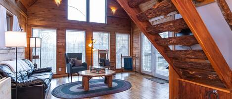 Télévision, cheminée, lecteur de DVD