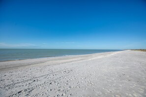 On the beach, fishing