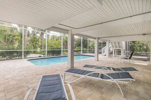 A heated pool