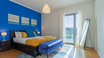 2 bedrooms, desk, iron/ironing board, travel cot