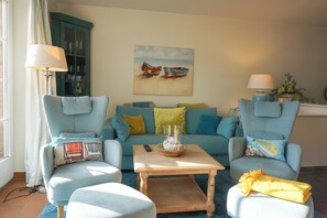 TV, DVD player, stereo