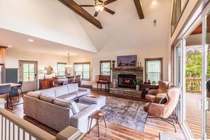 TV, fireplace, table football - Experience luxury at Fontana Grace (Bryson City)