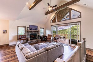 TV, fireplace, table football - Experience luxury at Fontana Grace (Bryson City)