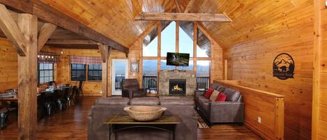 Televisión, chimenea, videojuegos y futbolito