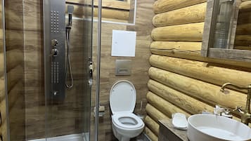Bañera con ducha, cabezal de ducha tipo lluvia, secador de pelo