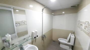 Family Room | Bathroom | Shower, bidet, towels, shampoo