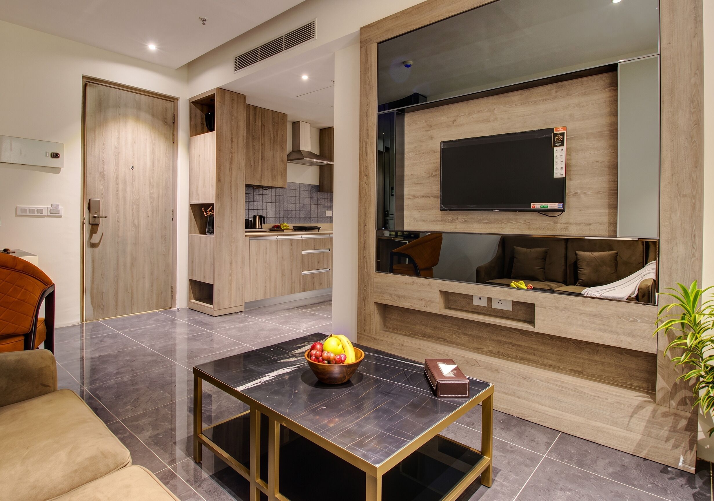 Premium Suite | Living area | 32-inch flat-screen TV with cable channels