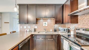 Microwave, oven, stovetop, dishwasher