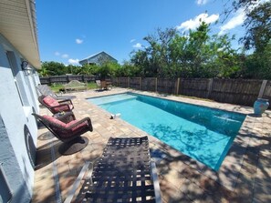 House, 3 Bedrooms | Pool | A heated pool - Crescent Cottage 3 Bedroom Home by RedAwning (St. Augustine)