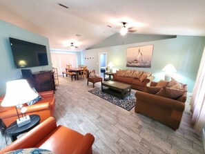 House, 3 Bedrooms | Living area - Crescent Cottage 3 Bedroom Home by RedAwning (St. Augustine)