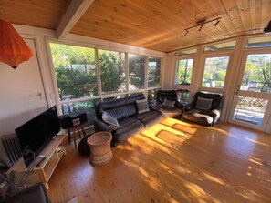 Fireplace, computer monitors