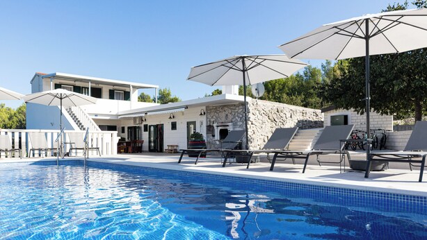Front of property - House Natura - Retreat With Tennis Court and Pool (Seget)