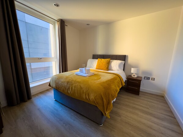 Premium Apartment | 1 bedroom, Egyptian cotton sheets, premium bedding - The Heart Media City Uk (Salford)