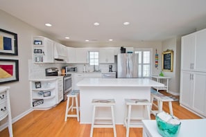 Fridge, microwave, oven, dishwasher - Dock Holiday, Oceanview House in Atlantic Beach, NC! (Atlantic Beach)