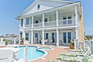 A heated pool - Gone With The Waves, Oceanfront House in Emerald Isle, NC! (Emerald Isle)