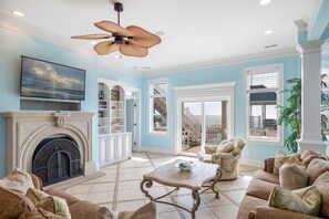 Smart TV - Tickled Pink, Oceanfront Home in Emerald Isle, NC! (Emerald Isle)