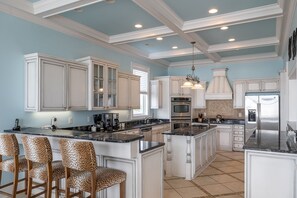 Fridge, microwave, oven, dishwasher - Tickled Pink, Oceanfront Home in Emerald Isle, NC! (Emerald Isle)