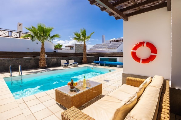 A heated pool