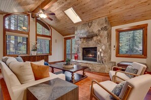 TV, fireplace, table tennis