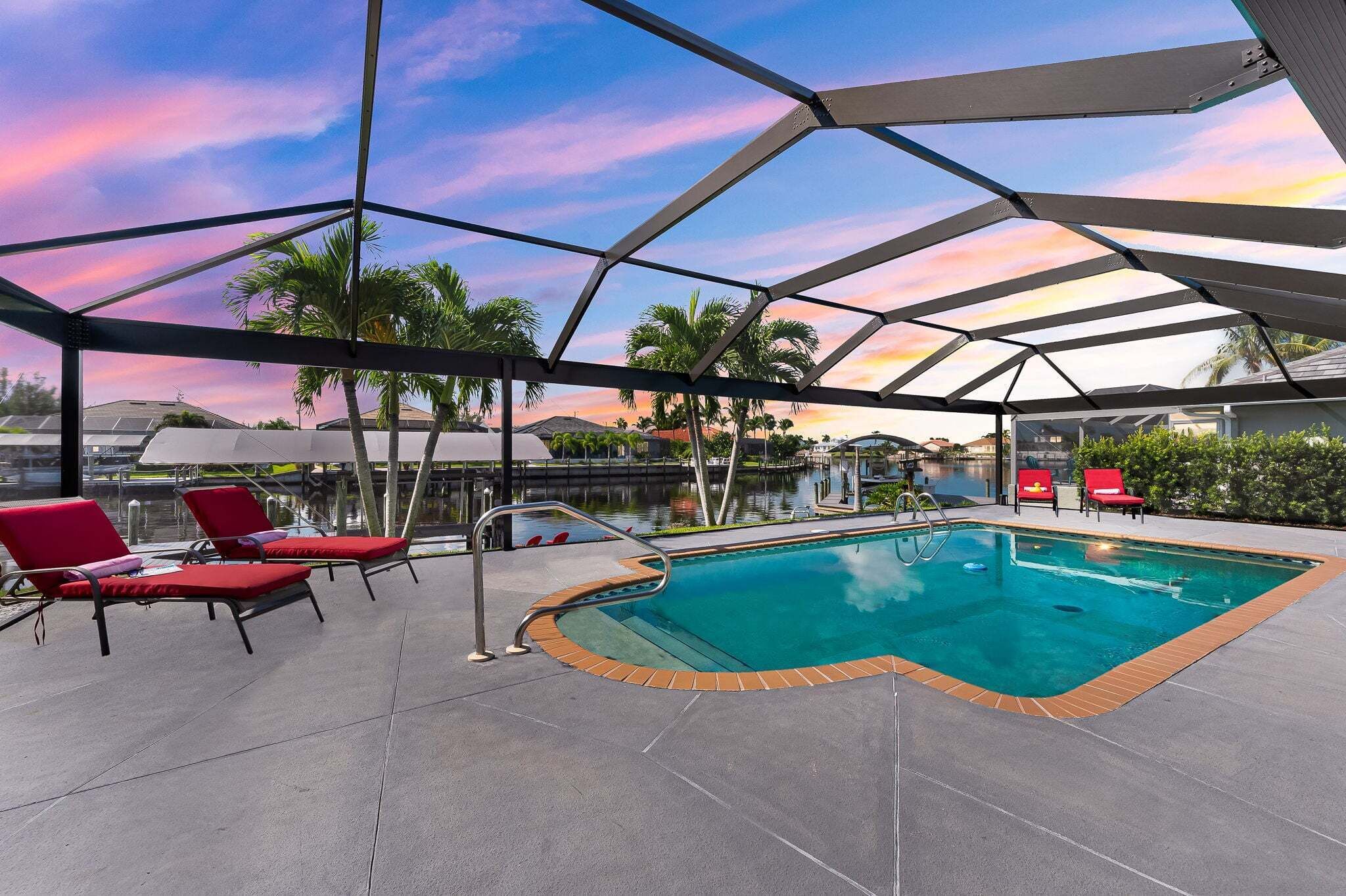 A heated pool