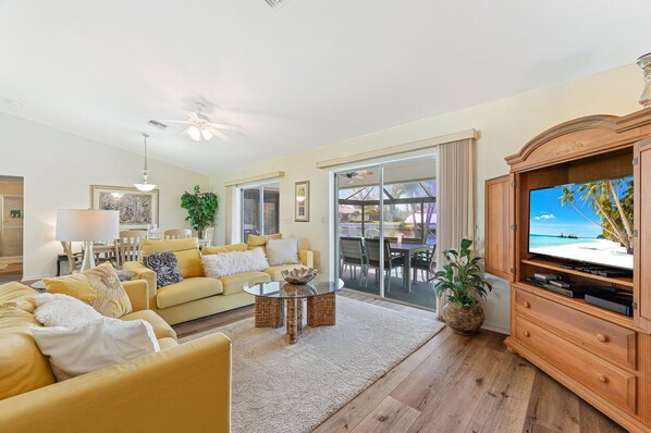 Smart TV, video games, DVD player, books