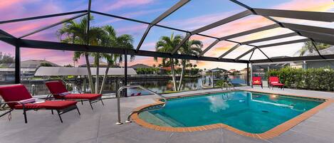 Et oppvarmet basseng