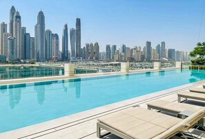 Pool - Luxury Waterfront Living | 2BR with City Views (Dubai)