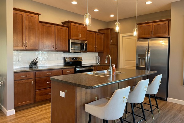 Refrigerador, microondas, horno, placa de cocina