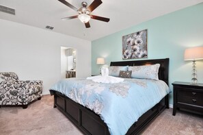 4 bedrooms, iron/ironing board, WiFi, bed sheets - Beautiful Pool Home with Game Room-1303YC (Davenport)