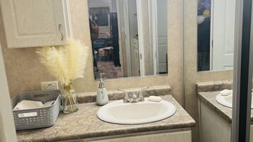 Towels, soap, toilet paper