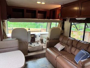 Interior - Quiet Backyard Class A Motorhome. Near Airport and Light Rail (Seattle)