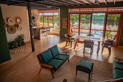 Iquitos Lodge House by the River. Enjoy the views & sound of the Amazon 