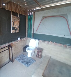 Family Tent | Bathroom | Shower, rainfall showerhead, toilet paper