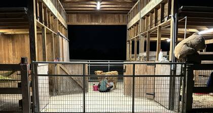 Relax by the fire at The Smoke
House cottage at the Ryan Holmes Ranch!