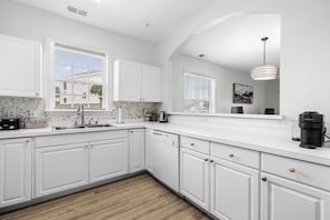 Fridge, microwave, oven, stovetop - Barefoot Resort 2BR | Pool, Tennis, Shuttle 🏖️ (North Myrtle Beach)