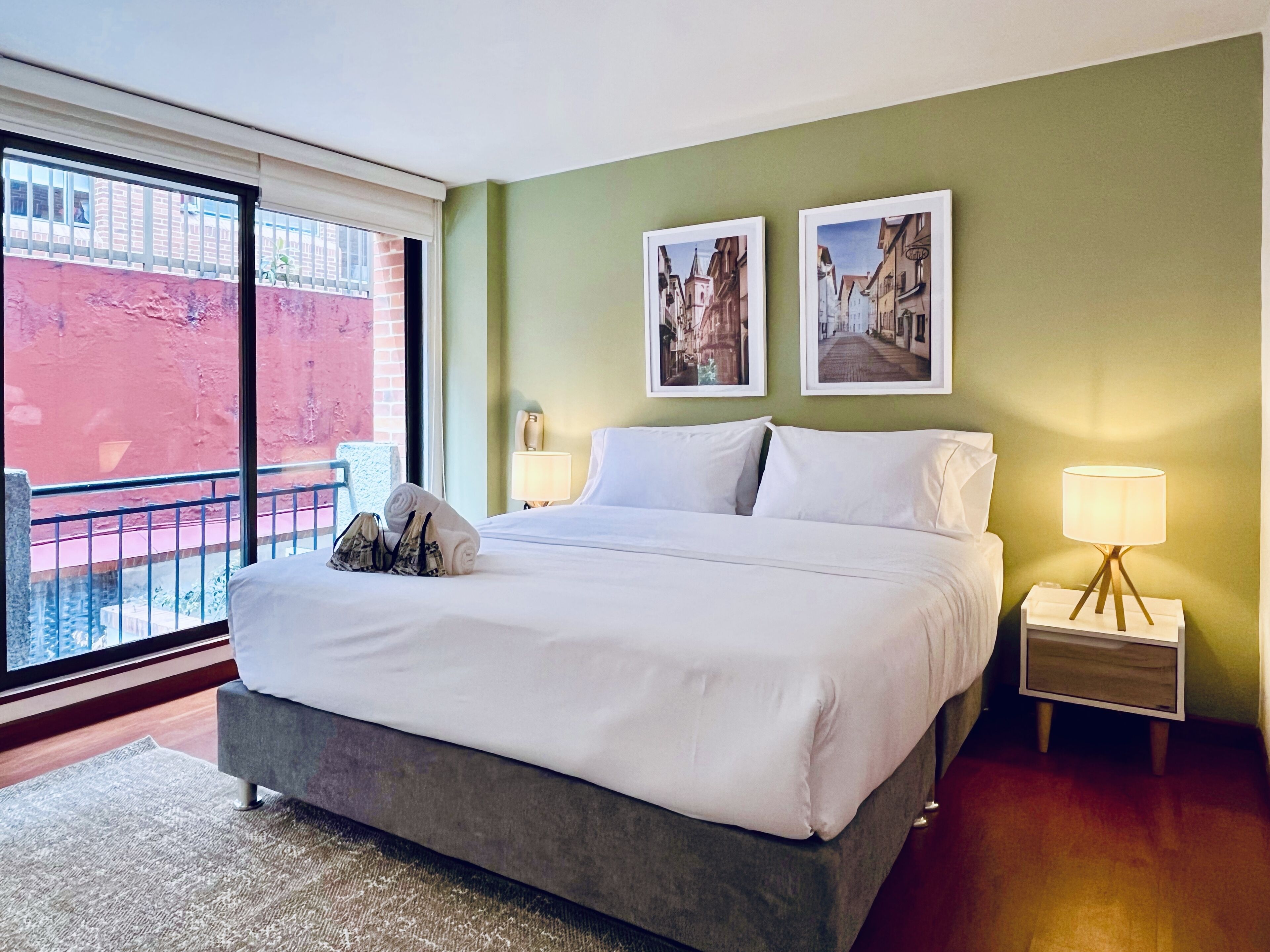 1 habitación y ropa de cama de alta calidad 