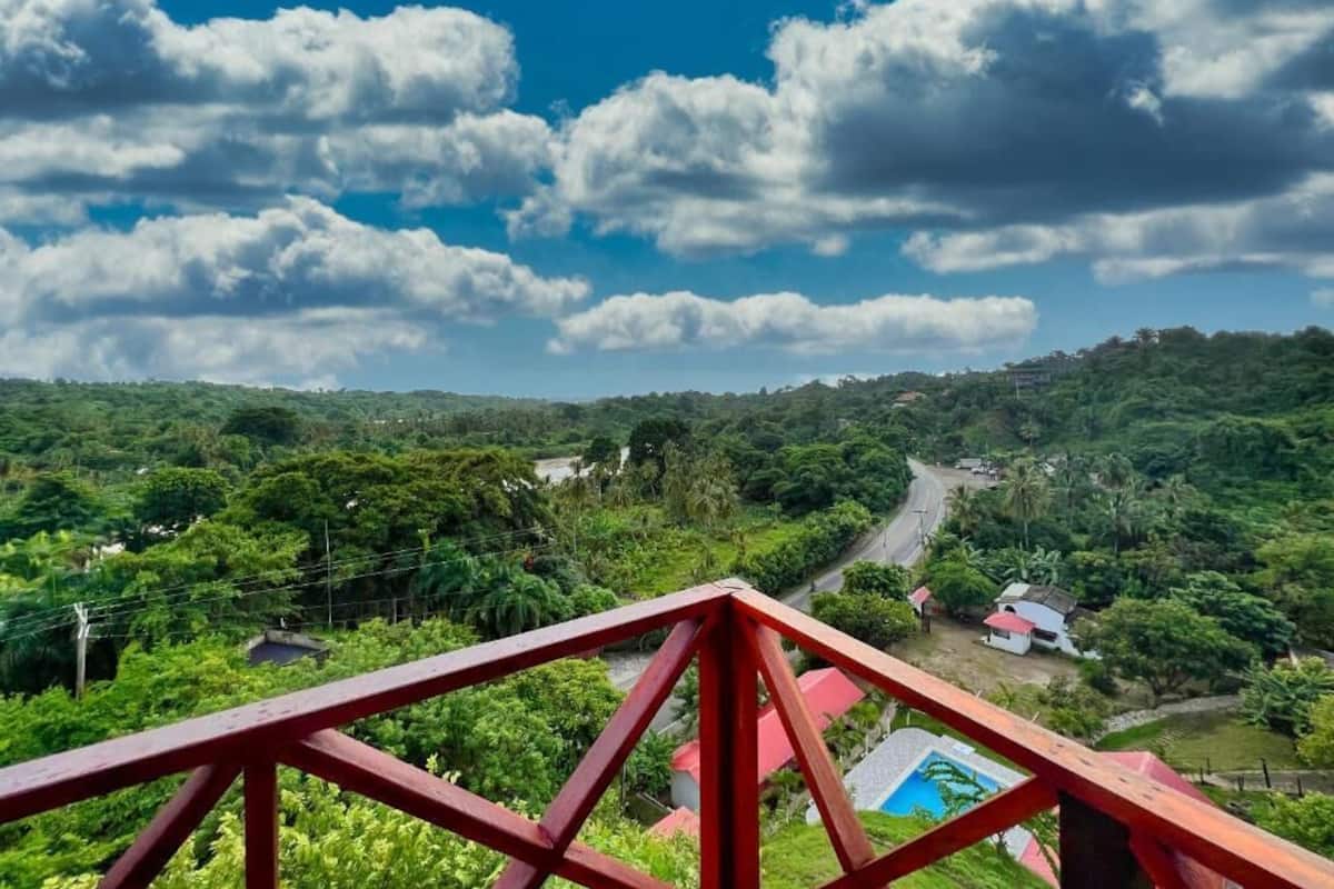 Basic Room, Multiple Beds, Private Bathroom, Pool View | Terrace/patio