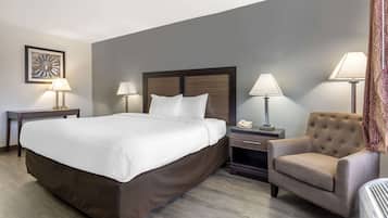 Desk, free WiFi, bed sheets