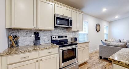 Brightly updated home near the sound with large patio, chef's kitchen, & W/D