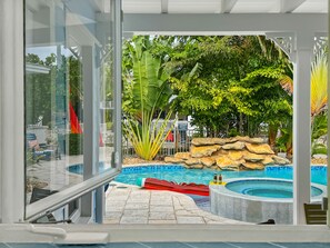 A heated pool