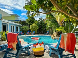 A heated pool