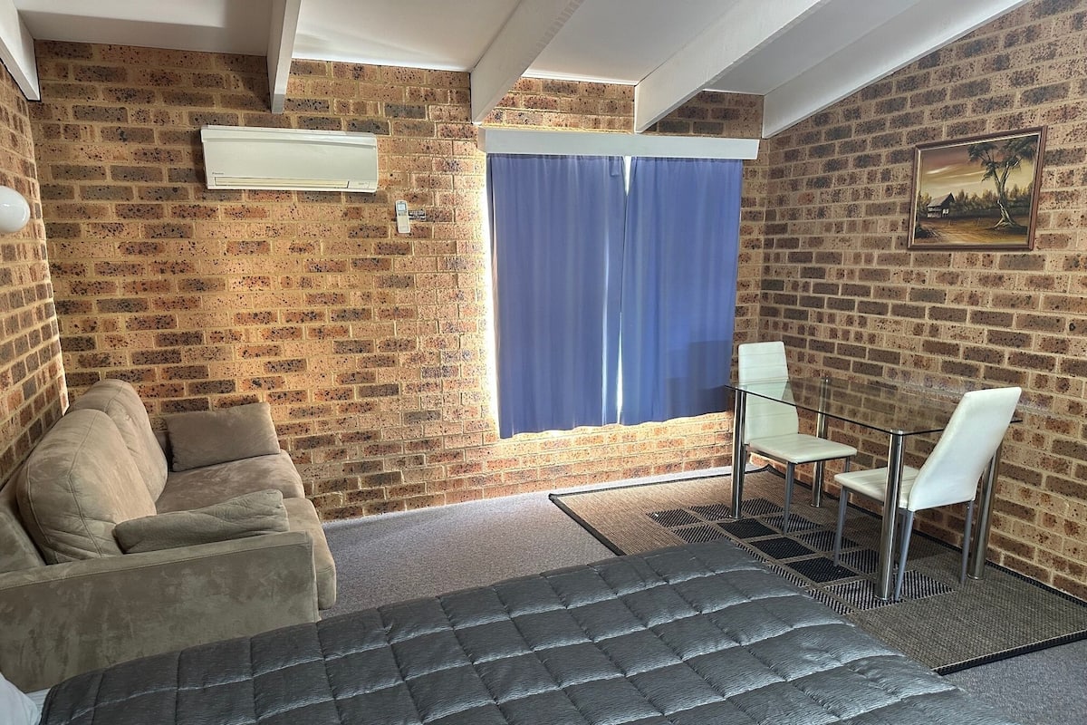 1 bedroom, desk, laptop workspace, iron/ironing board