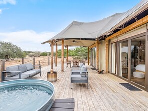 Luxury Tent, 1 Bedroom, Private Pool, Hill View | Terrace/patio