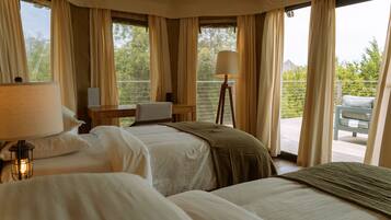 Tenda Luxury, 1 letto king, vista collina | Biancheria in cotone egiziano, biancheria da letto di alta qualità