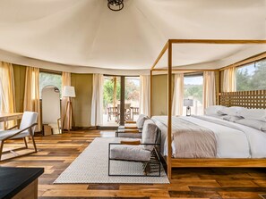 Tente Luxe, 2 chambres, piscine privée, vue colline