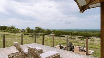 Luxury Tent, 1 King Bed, Hill View | Terrace/patio