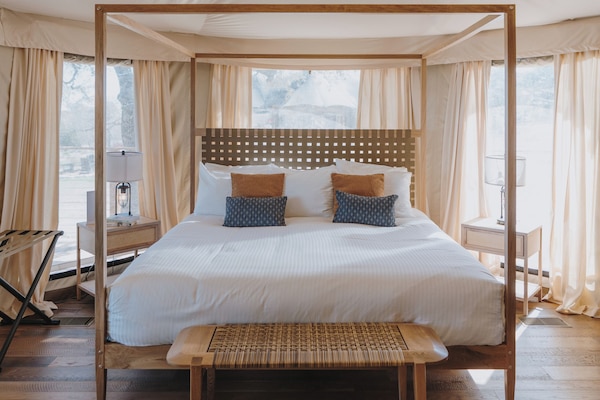 Luxury Tent, 1 King Bed, Hill View | 1 bedroom, Egyptian cotton sheets, premium bedding, memory foam beds