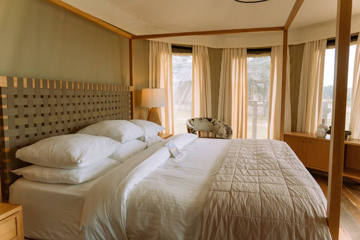 Luxury Tent, 1 King Bed, Terrace, Resort View | Egyptian cotton sheets, premium bedding, memory-foam beds, minibar